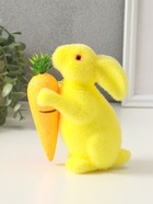 Фигурка пасхальная «Жёлтый заяц с морковкой», 6.5×12×15.5 см  (артикул 10914083)  большой выбор товаров оптом и в розницу по низким ценам с доставкой