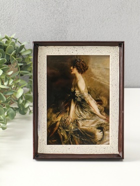 Фоторамка для фото 13×18 см «Классика», полистоун под дерево, 21.5×16.5×2.5 см