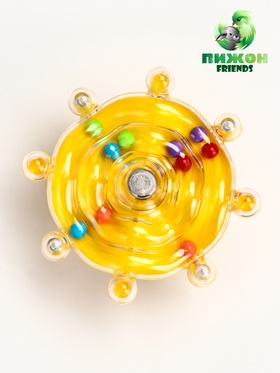 Игрушка для птиц «Карусель», 8 см, оранжевая