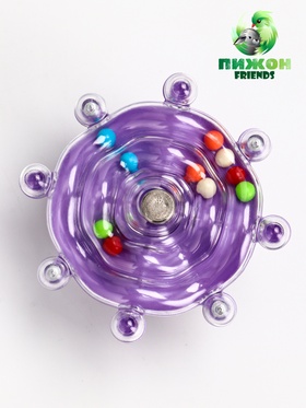 Игрушка для птиц «Карусель», 8 см, фиолетовая