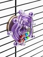 Игрушка для птиц «Карусель», 8 см, фиолетовая - фото 68182118