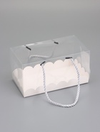 Кондитерская коробка под рулет, белая, с ручками, 18.5?10?10 см (комплект 2 шт) - фото 68182120