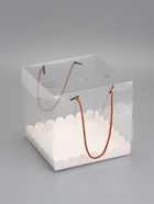 Кондитерская коробка под рулет, белая, с ручками, 20?20?20 см (комплект 2 шт) - фото 68182129