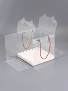 Кондитерская коробка под рулет, белая, с ручками, 20×20×20 см - Фото 5