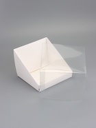 Коробка под бенто-торт, белая, с прозрачной крышкой, 18?18?14 см (комплект 2 шт) - фото 68182134