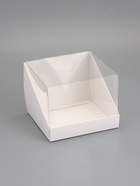 Коробка под бенто-торт, белая, с прозрачной крышкой, 16?16?12.5 см (комплект 2 шт) - фото 68182136