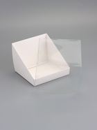 Коробка под бенто-торт, белая, с прозрачной крышкой, 16?16?12.5 см (комплект 2 шт) - фото 68182137