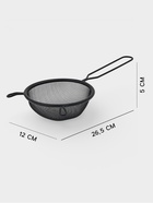 Сито для просеивания с ручкой Magistro «Нуар», d=12 см, нержавеющая сталь, чёрное (комплект 2 шт) - фото 68182139