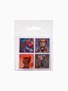 Объемные 3D стикеры на телефон «Котики - супергерои», 4 шт., 3×3 см  (артикул 10906202)  большой выбор товаров оптом и в розницу по низким ценам с доставкой