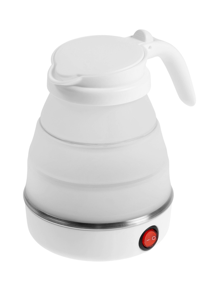Чайник электрический LSK-1812, пластик, 0.6 л, 600 Вт, складной, белый - Фото 1