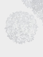 Набор салфеток сервировочных на стол Доляна "Листья", цвет серебро, ПВХ, 38х38 см - фото 68182215