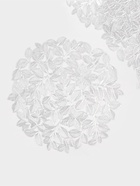 Набор салфеток сервировочных на стол Доляна «Листья», d=38 см, 4 шт., ПВХ, серебристый - Фото 1