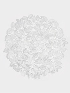 Набор салфеток сервировочных на стол Доляна «Листья», d=38 см, 4 шт., ПВХ, серебристый - Фото 2