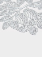 Набор салфеток сервировочных на стол Доляна «Листья», d=38 см, 4 шт., ПВХ, серебристый - Фото 4