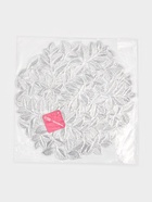 Набор салфеток сервировочных на стол Доляна «Листья», d=38 см, 4 шт., ПВХ, серебристый - Фото 7