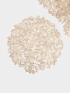 Набор салфетка сервировочных на стол Доляна "Листья", цвет золото, ПВХ, 38х38 см - фото 68182216