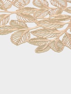 Набор салфеток сервировочных на стол Доляна «Листья», d=38 см, 4 шт., ПВХ, золотистый - Фото 4