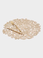 Набор салфеток сервировочных на стол Доляна «Листья», 38×38 см, 4 шт., ПВХ, золотистый 10982028