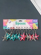 Брелок для ключей на кольце «Морская звезда с жемчужиной», металл под золото, эмаль, 5.5×5.1×1.5 см, МИКС  (артикул 10933709)  большой выбор товаров оптом и в розницу по низким ценам с доставкой