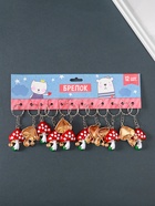 Брелок для ключей на кольце «Красный мухомор», металл под золото, эмаль, 4.5×3.2×1 см  (артикул 10933711)  большой выбор товаров оптом и в розницу по низким ценам с доставкой