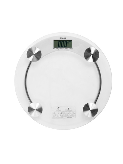 Весы напольные LVE-001, электронные, до 180 кг, от батареек 2хААА, стекло, белые
