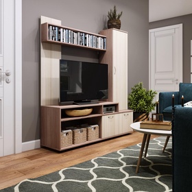 {{photo.Alt || photo.Description || 'УЦЕНКА Мини-стенка Лира, 1600×1400×380, Шимо темный/Шимо светлый'}}