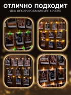 УЦЕНКА Гирлянда «Нить» 2 м, роса, с насадками «Прищепки-пингвин», IP20, серебристая нить, 20 LED, от батареек ААх2, свечение тёплое белое - Фото 3