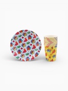 Набор одноразовой бумажной посуды, 20 предметов: 10 стаканов, 10 тарелок, Ум и Хрум - Фото 6