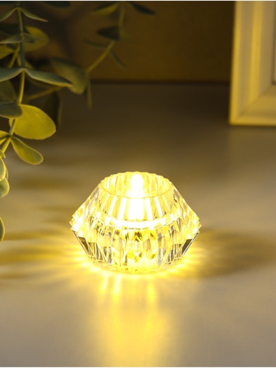 Светодиодная свеча LED - ночник RISALUX «В чаше», от батареек 3×LR1130, прозрачный, 6×6×4 см