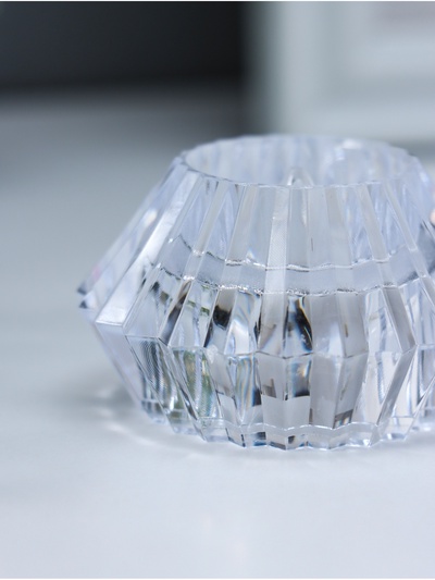 Светодиодная свеча LED - ночник RISALUX «В чаше», от батареек 3×LR1130, прозрачный, 6×6×4 см