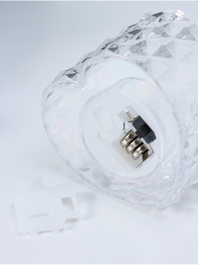 Светодиодная свеча LED - ночник RISALUX «В сердце», от батареек 3×LR1130, прозрачный, 6.7×6.5×3.8 см