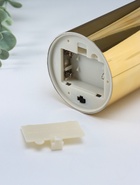 Светодиодная свеча LED - ночник RISALUX «Столбик. Глянец», от батареек 3×АА, золото, мерцающая 7.5×7.5×12 см - фото 809460783