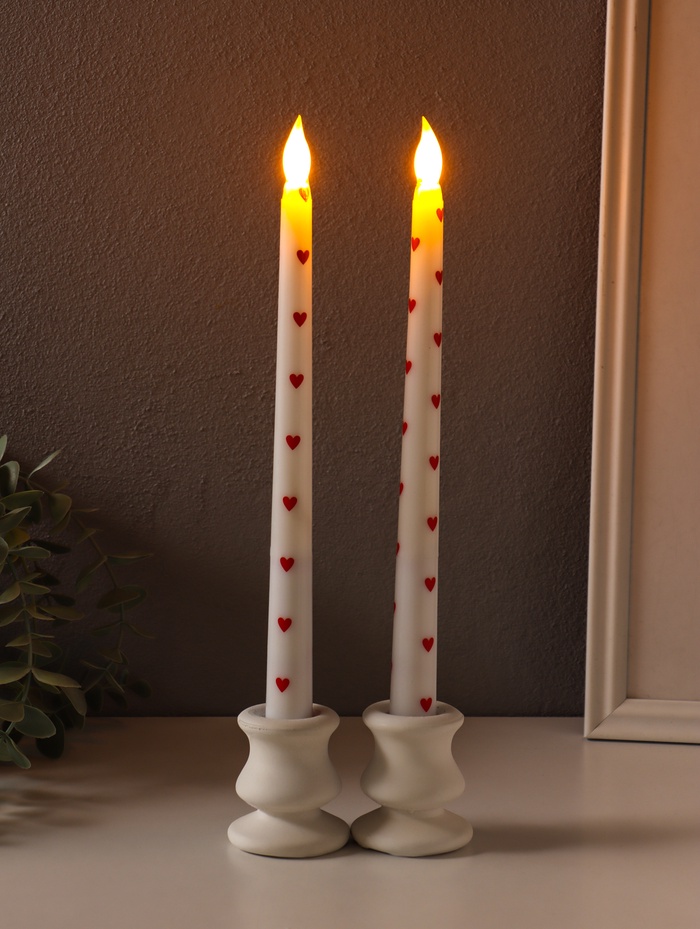 Набор: свечи светодиодные «Античные. Сердечки», 2 шт., 2×ААА - Фото 1