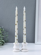 Набор: свечи светодиодные «Античные. Ромашки и пчёлки», 2 шт., 2×ААА - Фото 2