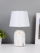 Лампа настольная RISALUX «Глим» E14, 1×40 Вт, белый/золотой - Фото 1