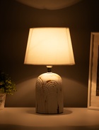 Лампа настольная RISALUX «Глим» E14, 1×40 Вт, белый/золотой - Фото 2