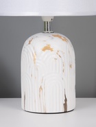 Лампа настольная RISALUX «Глим» E14, 1×40 Вт, белый/золотой - Фото 3