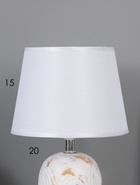 Лампа настольная RISALUX «Глим» E14, 1×40 Вт, белый/золотой - Фото 4