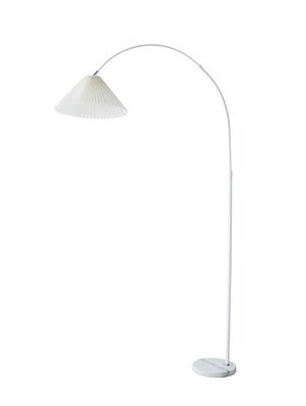 Торшер напольный «Волна», Е27, 40 Вт, белый, подставка, камень, 30×90×180 см