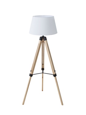 Торшер напольный «Эко», Е27, 40 Вт, бежевый-белый, тренога, 45×45×150 см