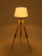 Торшер напольный «Эко», Е27, 40 Вт, бежевый-белый, тренога, 45×45×150 см - Фото 3