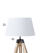 Торшер напольный «Эко», Е27, 40 Вт, бежевый-белый, тренога, 45×45×150 см - Фото 4