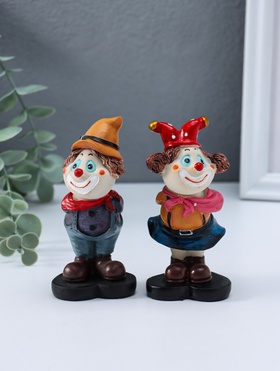 Набор фигурок полистоун «Клоуны - признание в любви», 2 шт., 5.2×5×11.5 см