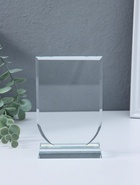 Стела наградная, фигура стекло «Плакетка», площадка 9.7×13 см, 4.8×9.7×13.8 см - фото 68976259