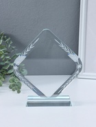 Стела наградная, фигура стекло «Ромб», площадка 17.5×18.3 см, 3.5×17.5×20 см - фото 68976267