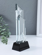 Стела наградная, фигура стекло «Звездопад», подставка h=4 см, ширина 6 см и 8 см, 6×8×22.5 см  (артикул 10955961)  большой выбор товаров оптом и в розницу по низким ценам с доставкой