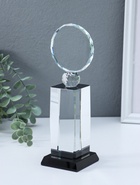 Стела наградная, фигура стекло «Медаль», медаль d=8 см, площадка 5.5×11.8 см, 7×8×24 см  (артикул 10955963)  большой выбор товаров оптом и в розницу по низким ценам с доставкой