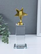 Стела наградная «Фигура: Золотая звезда», площадка 5.5×12 см, звезда 7.3×8.5 см, 7×7×22.5 см  (артикул 10955964)  большой выбор товаров оптом и в розницу по низким ценам с доставкой