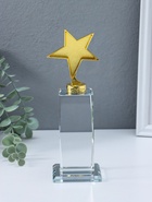 Стела наградная «Фигура: Золотая звезда», площадка 5.5×12 см, звезда 7.3×8.5 см, 7×7×22.5 см  (артикул 10955964)  большой выбор товаров оптом и в розницу по низким ценам с доставкой