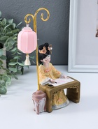 Фигурка светящаяся «Девочка в кимоно занимается каллиграфией», полистоун, 3×AG3, 6.8×11.5×21 см - фото 68182549